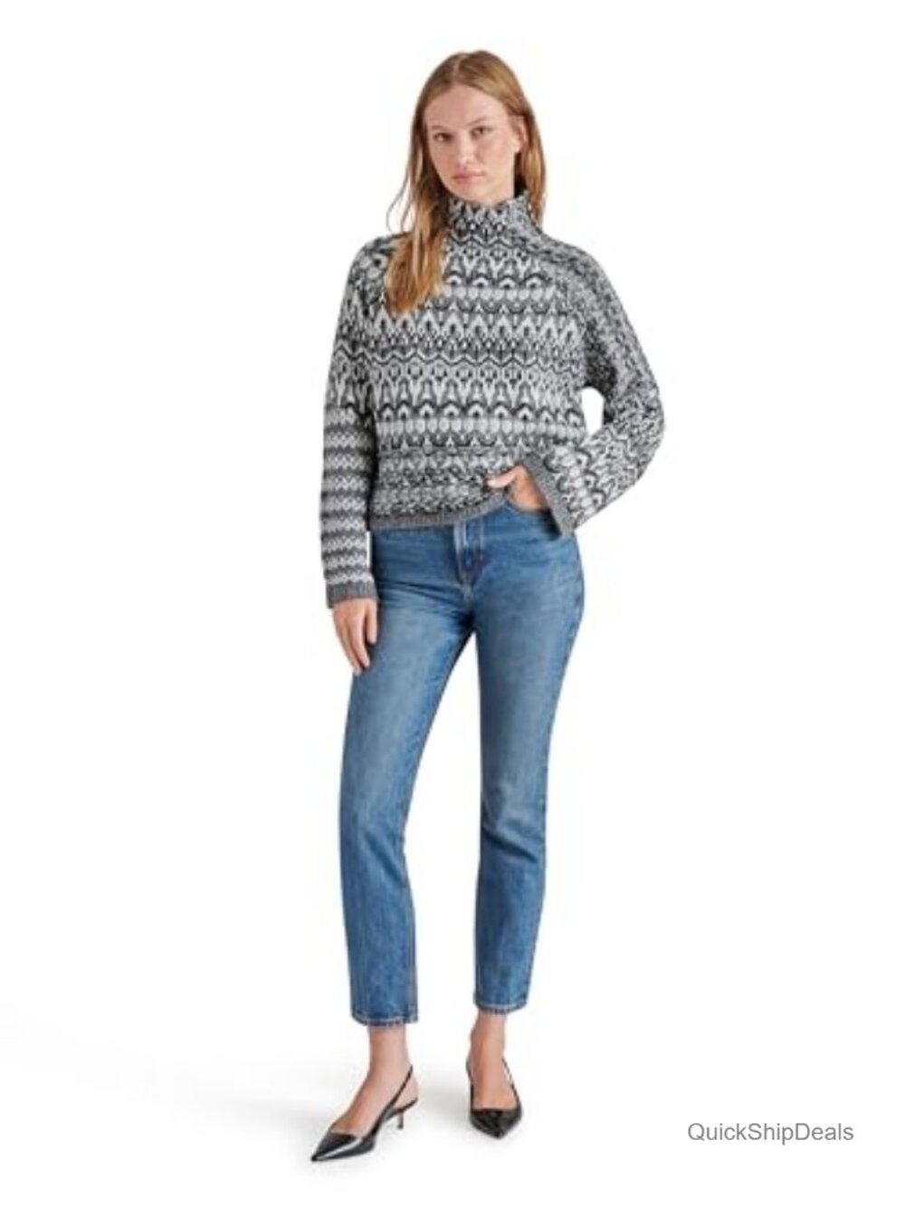 Women's Pullover Sweater Funnel Neck Long Sleeve Cozy Knit Fall Layering Piece